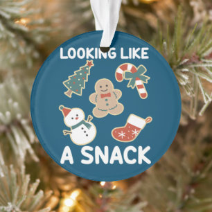 Looking Like A Snack Merry Christmas Santa Snack  Ornament