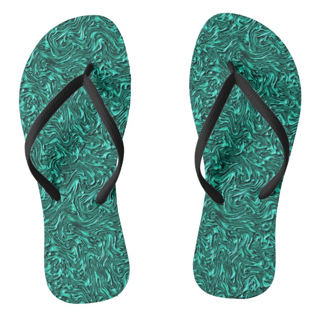 Looking like jade green textured of wall flip flops (Footbed)