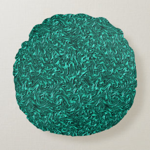 Looking like jade green textured of wall round pillow