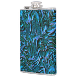 Looking like royal or cadet blue textured of wall hip flask