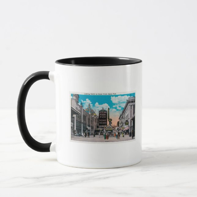 Looking North on Ocean Front, Ocean Park Mug (Left)