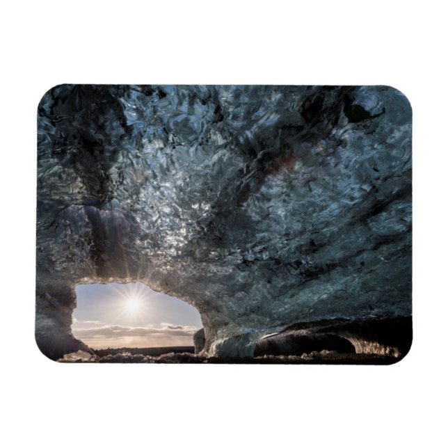 Looking out an ice cave, Iceland Magnet (Horizontal)