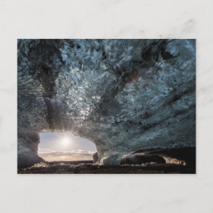 Looking out an ice cave, Iceland Postcard