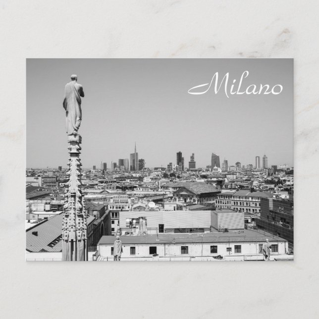 Looking out on Milano Postcard (Front)