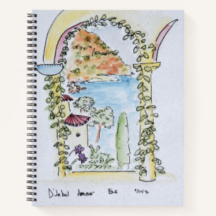 Looking out to the Mediterranean Eze, France Notebook
