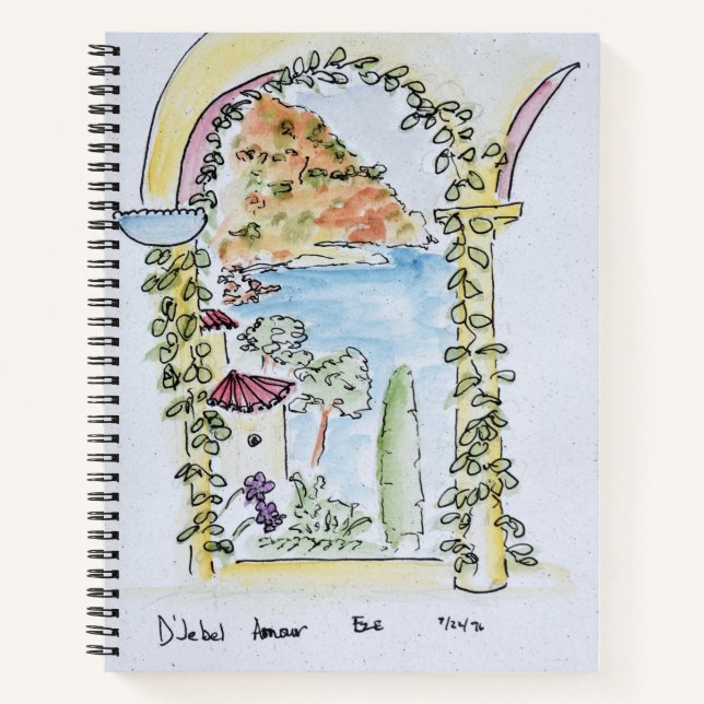Looking out to the Mediterranean | Eze, France Notebook (Front)
