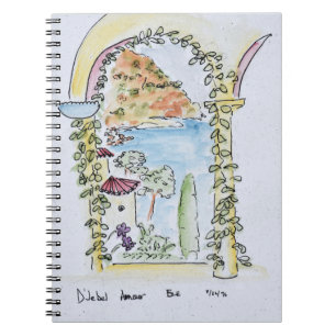 Looking out to the Mediterranean Eze, France Notebook