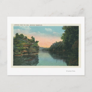 Looking over the Ashokan Reservoir Dam Postcard