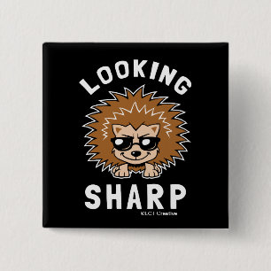 Looking Sharp 2 Inch Square Button