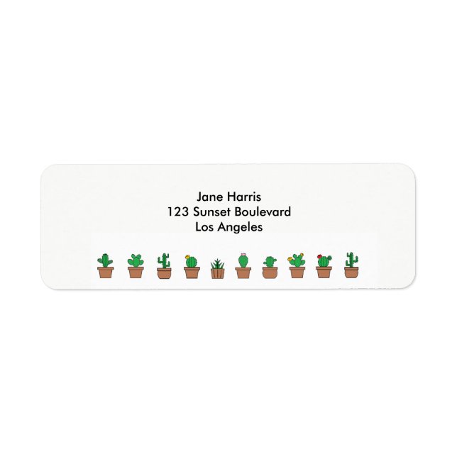 Looking Sharp Cacti Return Address Labels (Front)