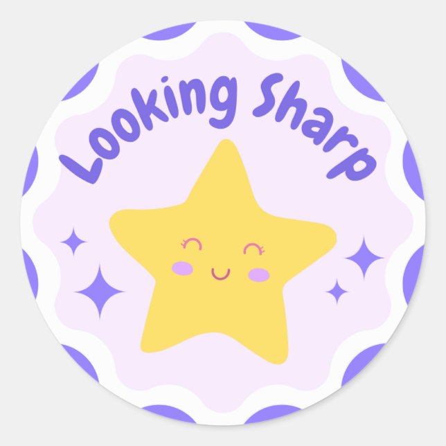 Looking Sharp Classic Round Sticker (Front)