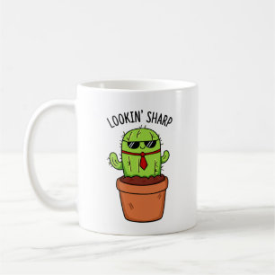 Looking Sharp Funny Cactus Pun  Coffee Mug
