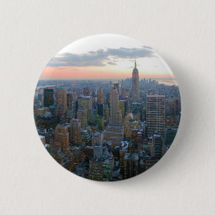 Looking South from Top of the Rock New York City 2 Inch Round Button