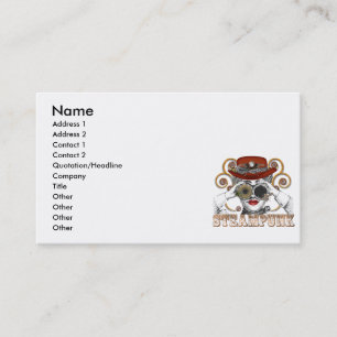looking steampunked steampunk collage art business card