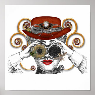 looking steampunked steampunk dude poster