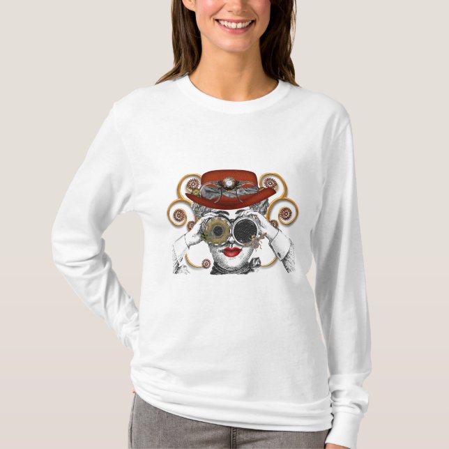 looking steampunked steampunk dude T-Shirt (Front)