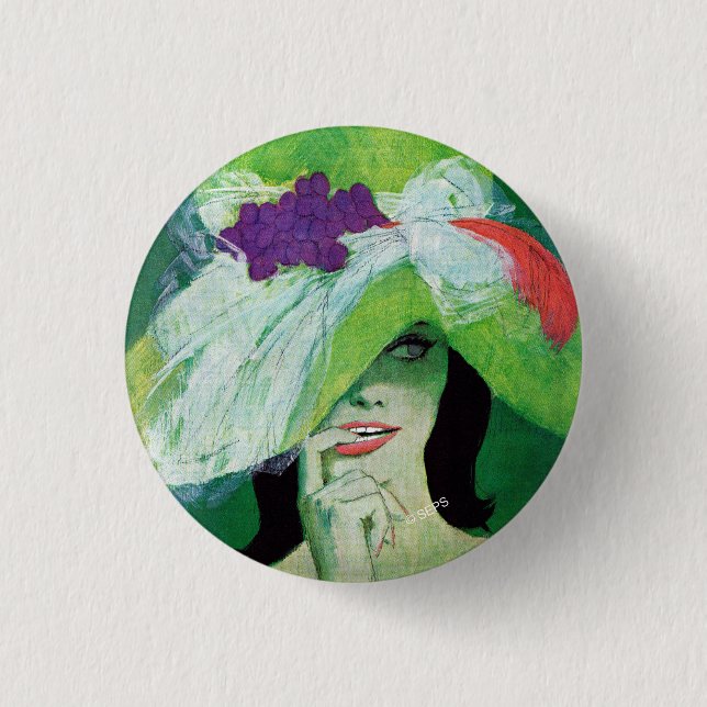 Looking the Other Way 1 Inch Round Button (Front)