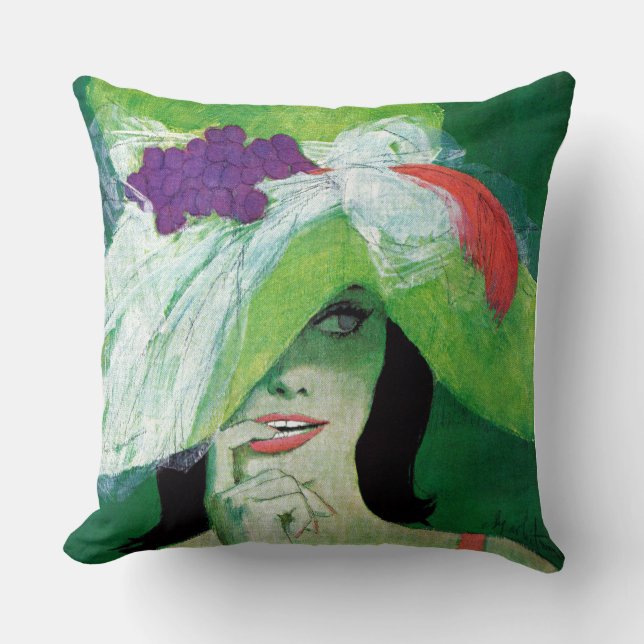 Looking the Other Way Throw Pillow (Front)