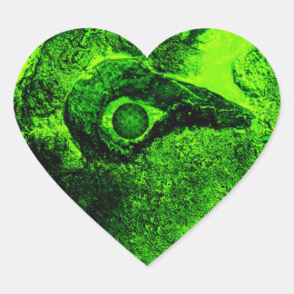 looking to green heart sticker