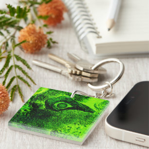 looking to green keychain