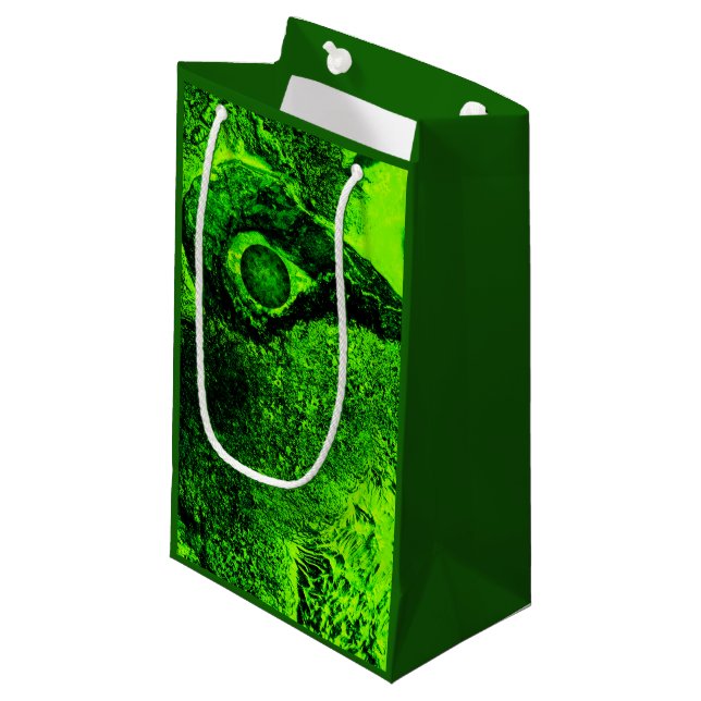 looking to green small gift bag (Front Angled)