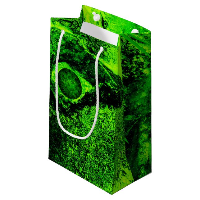 looking to green small gift bag (Front Angled)