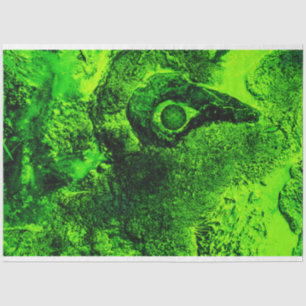 looking to green tissue paper