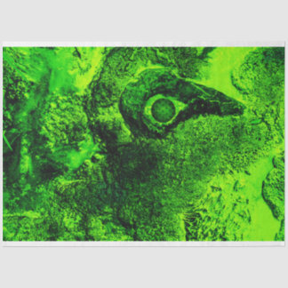 looking to green tissue paper