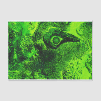 looking to green tissue paper