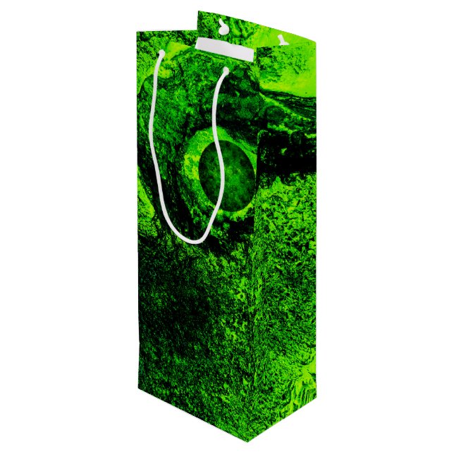 looking to green wine gift bag (Back Angled)