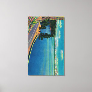 Looking toward Zephyr Cove, Mt. Tallac in Canvas Print