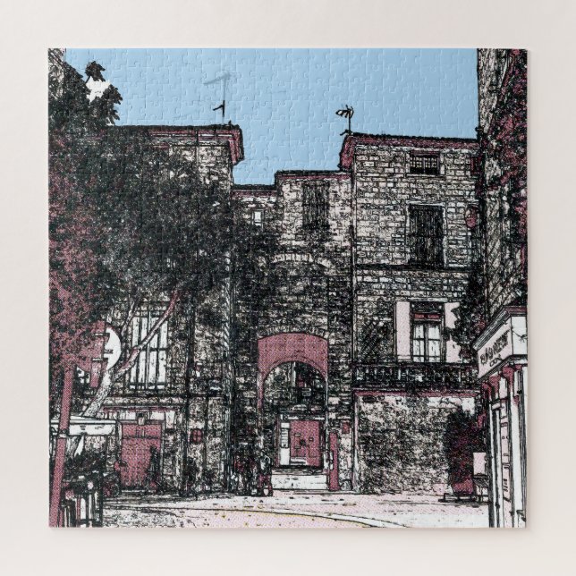 Looking towards the town Pezenas France Jigsaw Puzzle (Vertical)