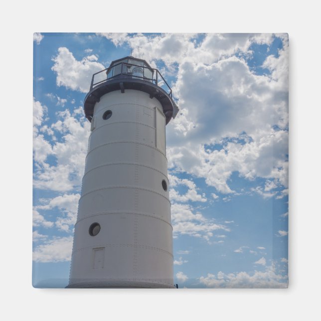 Looking Up Manistee Lighthouse Magnet (Front)