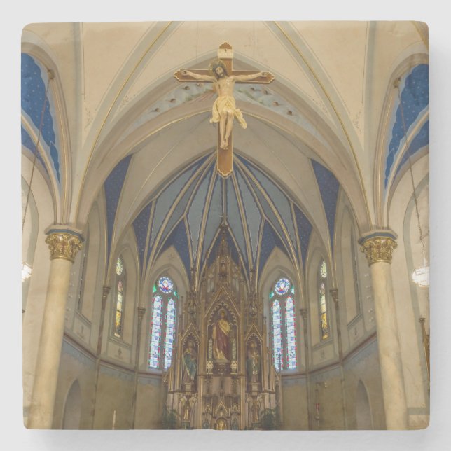 Looking Up St Peter Altar Stone Coaster (Front)
