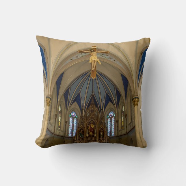 Looking Up St Peter Altar Throw Pillow (Front)