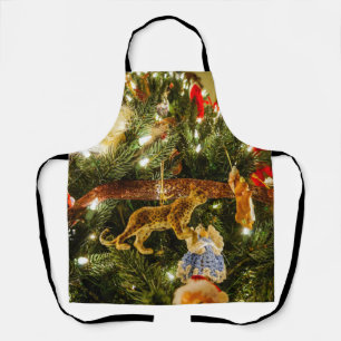 Looking Up The Christmas Tree Apron
