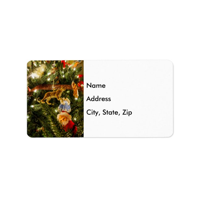 Looking Up The Christmas Tree Label (Front)