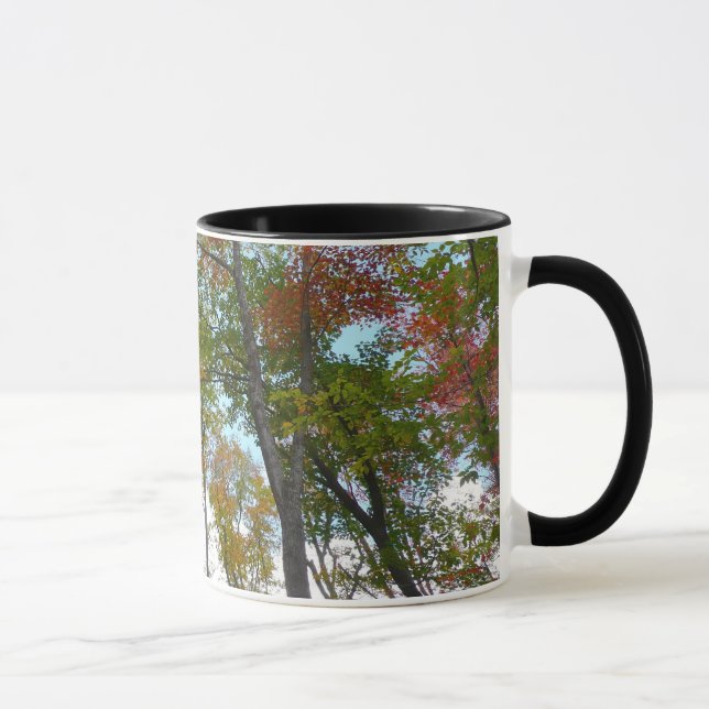 Looking Up to Fall Leaves I Colourful Fall Foliage Mug (Right)