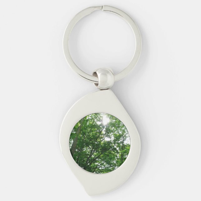 Looking Up to Summer Trees Keychain (Front)