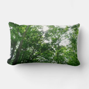 Looking Up to Summer Trees Lumbar Pillow