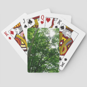 Looking Up to Summer Trees Playing Cards