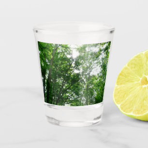 Looking Up to Summer Trees Shot Glass