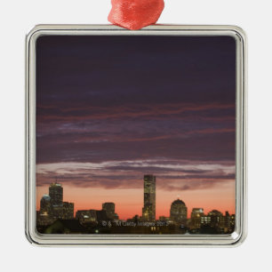 Looking west from South Boston at sunset Metal Ornament