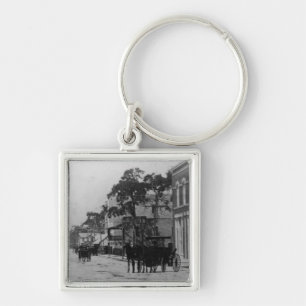 Looking West On Flagler Street Keychain