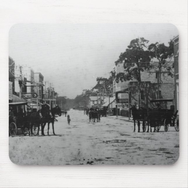 Looking West On Flagler Street Mouse Pad (Front)