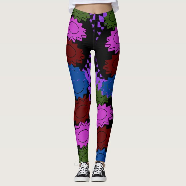 LOOKINGSHINY BLONDE CHIC GIRLY FOR SLIMMER LOOK LEGGINGS (Front)