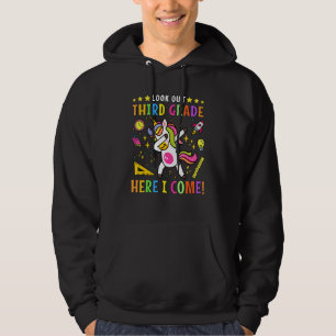 Lookout 3rd Grade Here I Come Unicorn Dab Girls Fi Hoodie
