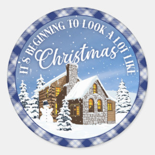 Looks a Lot Like Christmas Classic Round Sticker