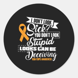 Looks Can Be Deceiving Rsdcrps Awareness Classic Round Sticker