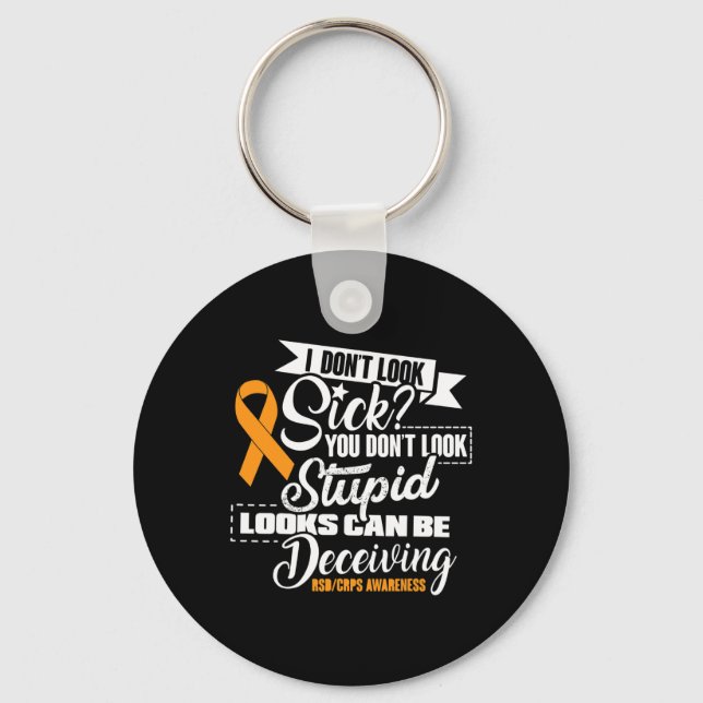 Looks Can Be Deceiving Rsdcrps Awareness  Keychain (Front)